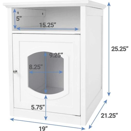 Frisco Decorative Side Table Cat Litter Box Cover & Frisco Open Top Cat Litter Box With Rim, Large -Cat Supply Store 297992 PT2. AC SS1800 V1621296438