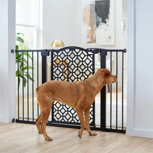 Frisco Metal Geometric Pattern Extra Wide Auto-close Dog Gate -Cat Supply Store 299512 MAIN. AC SS1800 V1627305457