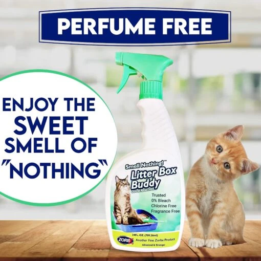 ZORBX Smell Nothing Litter Box Buddy Odor Remover, 24-oz Bottle -Cat Supply Store 306746 PT1. AC SS1800 V1646795613