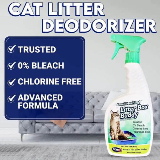 ZORBX Smell Nothing Litter Box Buddy Odor Remover, 24-oz Bottle -Cat Supply Store 306746 PT2. AC SS1800 V1646781418