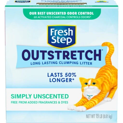 Fresh Step Outstretch Concentrated Unscented Clumping Clay Cat Litter, 19-lb Box -Cat Supply Store 308949 PT6. AC SS1800 V1694465598