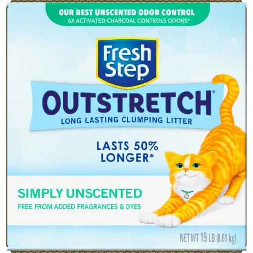 Fresh Step Outstretch Concentrated Unscented Clumping Clay Cat Litter, 19-lb Box -Cat Supply Store 308949 PT7. AC SS1800 V1694464707