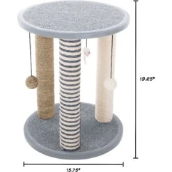 Pet Adobe 19.25-in Polyester Cat Scratching Post With Toys -Cat Supply Store 314975 PT1. AC SS1800 V1626396391