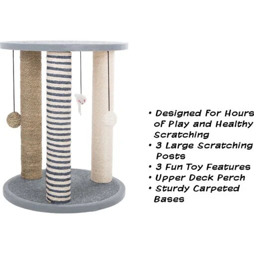 Pet Adobe 19.25-in Polyester Cat Scratching Post With Toys -Cat Supply Store 314975 PT2. AC SS1800 V1626392473