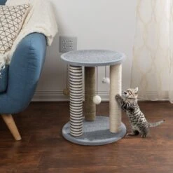 Pet Adobe 19.25-in Polyester Cat Scratching Post With Toys -Cat Supply Store 314975 PT3. AC SS1800 V1626390432