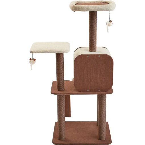 Two By Two The Redwood 53-in Cat Tree & Condo, Beige/Brown -Cat Supply Store 316946 PT1. AC SS1800 V1642639336