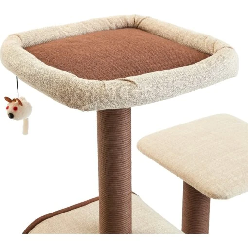 Two By Two The Redwood 53-in Cat Tree & Condo, Beige/Brown -Cat Supply Store 316946 PT4. AC SS1800 V1642643223