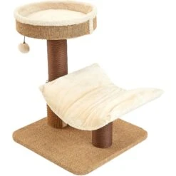 Two By Two The Yaupon 21.5-in Cat Tree & Lounger, Beige -Cat Supply Store 316950 PT4. AC SS1800 V1642639592