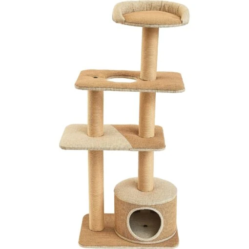 Two By Two The Cottonwood 51-in Cat Tree & Condo, Beige -Cat Supply Store 316954 MAIN. AC SS1800 V1642631491