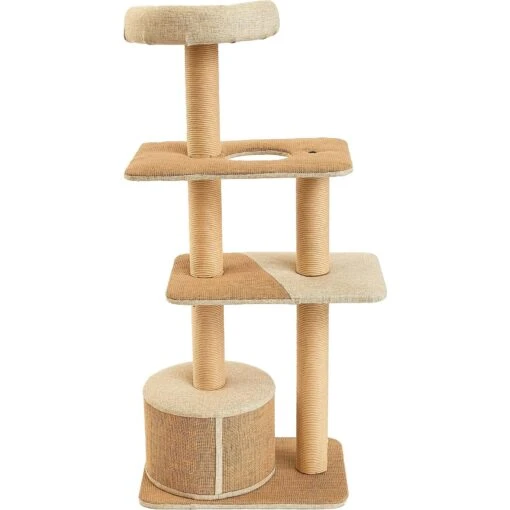 Two By Two The Cottonwood 51-in Cat Tree & Condo, Beige -Cat Supply Store 316954 PT1. AC SS1800 V1642644990