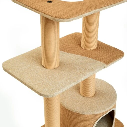 Two By Two The Cottonwood 51-in Cat Tree & Condo, Beige -Cat Supply Store 316954 PT6. AC SS1800 V1642648302