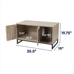 Frisco Walkway Entrance Two Door Bench Cat Litter Box Cover -Cat Supply Store 322631 PT1. AC SS1800 V1679083837