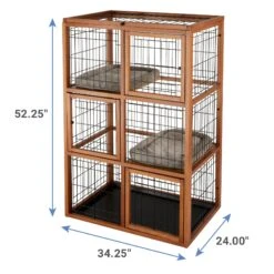 Frisco Collapsible Wood & Wire Cat Cage Playpen, 3 Level -Cat Supply Store 323215 PT1. AC SS1800 V1645736502