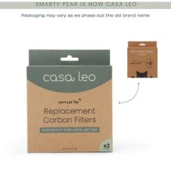 Casa Leo Leo's Loo Too Cat Replacement Filters, 2 Count -Cat Supply Store 329397 PT2. AC SS1800 V1703871568