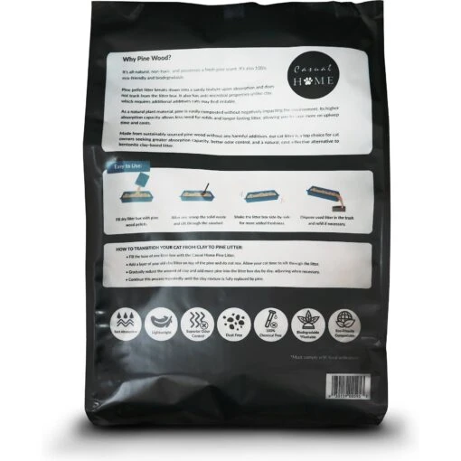 Casual Home Natural Pine Pellet Unscented Non-Clumping Cat Litter, 20-lb Bag -Cat Supply Store 338569 PT1. AC SS1800 V1635349072