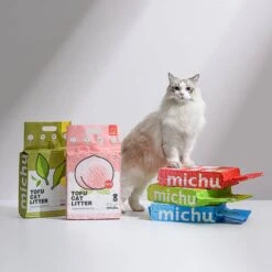 Michu Natural Clumping Flushable Tofu Cat Litter, 5.5-lbs Bag -Cat Supply Store 344824 PT4. AC SS1800 V1635518490