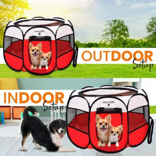 SereneLife Portable Foldable Dog & Cat Tent -Cat Supply Store 352805 PT4. AC SS1800 V1638402125