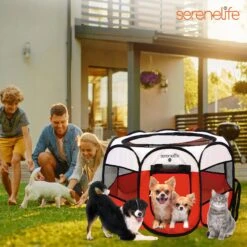 SereneLife Portable Foldable Dog & Cat Tent -Cat Supply Store 352805 PT5. AC SS1800 V1638403391