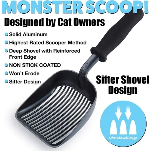 IPrimio Monster Litter Cat Scooper -Cat Supply Store 352828 PT1. AC SS1800 V1642529791