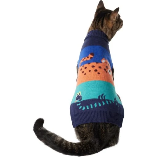 Frisco Anaconda Cheetah Colorblock Dog & Cat Sweater -Cat Supply Store 353596 MAIN. AC SS1800 V1659006992