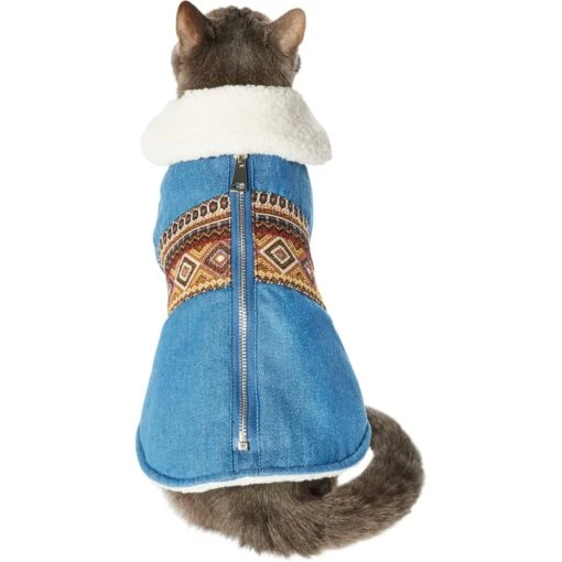 Frisco Mid-Heavyweight Western Fleece Lined Faux Zipper Dog & Cat Coat -Cat Supply Store 353908 MAIN. AC SS1800 V1659010617