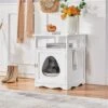 Yaheetech End Table Cat Litter Box Enclosure With Wooden Structure Open Shelf -Cat Supply Store 354090 MAIN. AC SS1800 V1697757372