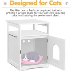 Yaheetech End Table Cat Litter Box Enclosure With Wooden Structure Open Shelf -Cat Supply Store 354090 PT5. AC SS1800 V1639760803