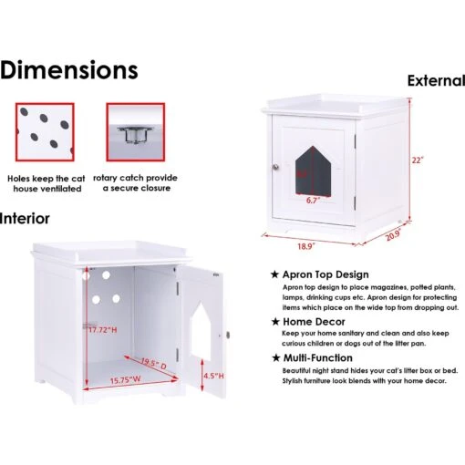 Pawland Decorative Cat House & Litter Box Enclosure -Cat Supply Store 356210 PT4. AC SS1800 V1641611607