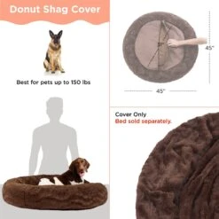 Best Friends By Sheri The Original Calming Donut Cat & Dog Bed Replacement Cover -Cat Supply Store 361025 PT2. AC SS1800 V1641944264