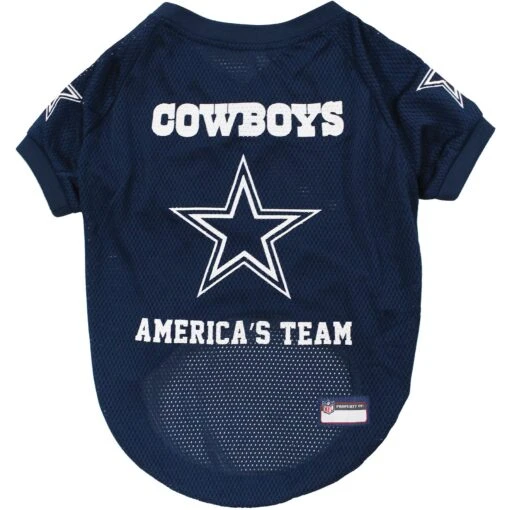 Pets First NFL Dog & Cat Raglan Jersey, Dallas Cowboys -Cat Supply Store 361168 MAIN. AC SS1800 V1642804316