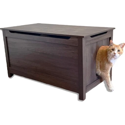 Designer Pet Products Parker Designer Wood Catbox Furniture Litter Box Enclosure, 36-in -Cat Supply Store 362058 PT1. AC SS1800 V1643210195