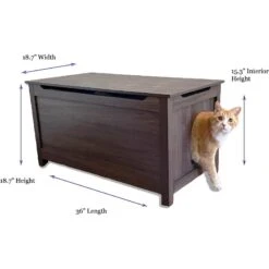 Designer Pet Products Parker Designer Wood Catbox Furniture Litter Box Enclosure, 36-in -Cat Supply Store 362058 PT8. AC SS1800 V1643210489