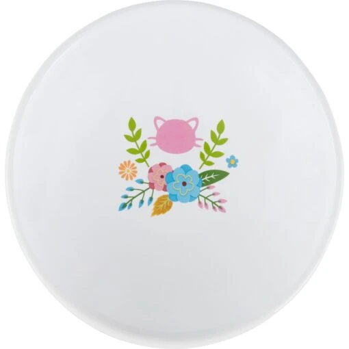 Frisco Cat Face Floral Wide Shape Elevated Non-Skid Ceramic Cat Bowl -Cat Supply Store 363377 PT4. AC SS1800 V1657657267