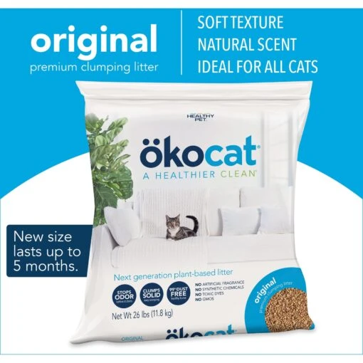 Okocat Original Premium Wood Clumping Cat Litter -Cat Supply Store 364521 PT1. AC SS1800 V1657657340