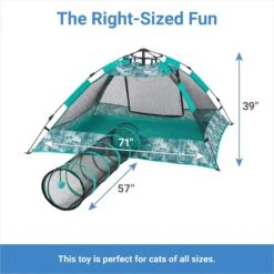 Frisco Mesh Outdoor Pop-up Cat Playpen Tent & Tunnel -Cat Supply Store 371209 PT1. AC SS1800 V1663162437