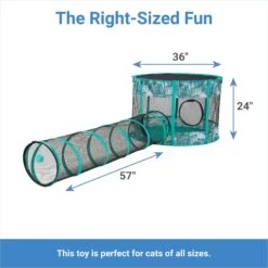 Frisco Mesh Outdoor Extra Wide Pop-up Cat Playpen & Tunnel -Cat Supply Store 371212 PT1. AC SS1800 V1663162432