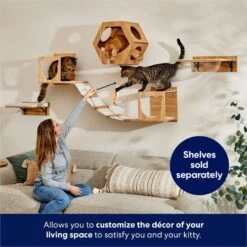 Frisco Cat Silhouette With Bridge Wall Mounted Cat Wall Shelves -Cat Supply Store 373441 PT3. AC SS1800 V1675692703