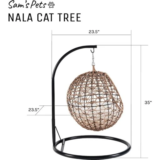 Sam's Pets Nala Hanging Egg Cat Condo -Cat Supply Store 373517 PT8. AC SS1800 V1647637916