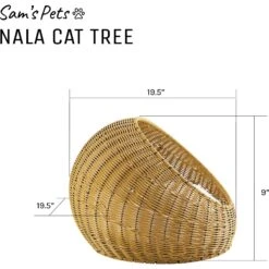 Sam's Pets Nala Wicker Cat Bed, Brown -Cat Supply Store 373519 PT8. AC SS1800 V1647640650