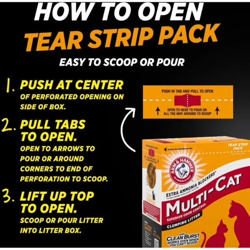 Arm & Hammer Litter Multi-Cat Strength Clean Burst Clumping Litter -Cat Supply Store 46674 PT1. AC SS1800 V1685042115