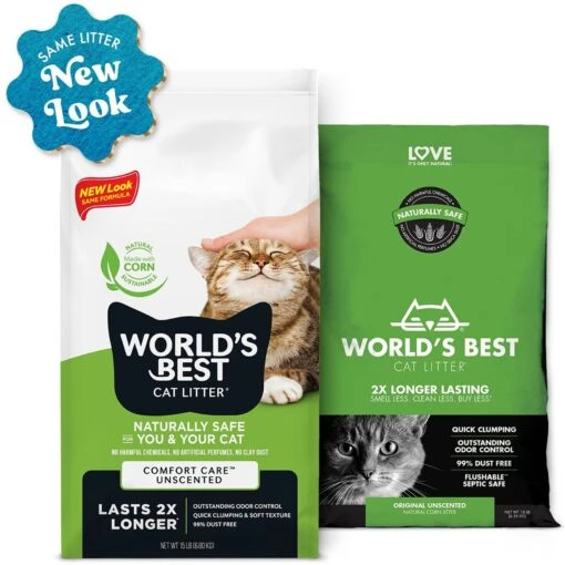 World's Best Unscented Clumping Corn Cat Litter -Cat Supply Store 52323 PT1. AC SS1800 V1598661721