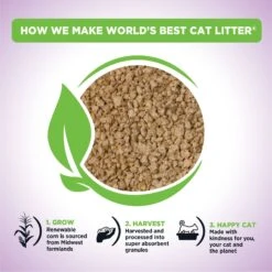 World's Best Lavender Scented Clumping Corn Cat Litter -Cat Supply Store 52448 PT3. AC SS1800 V1598650259