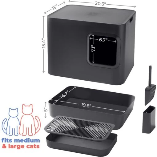 Way Basics Meowy Studio Loo Litter Box Enclosure -Cat Supply Store 530630 PT2. AC SS1800 V1657658570