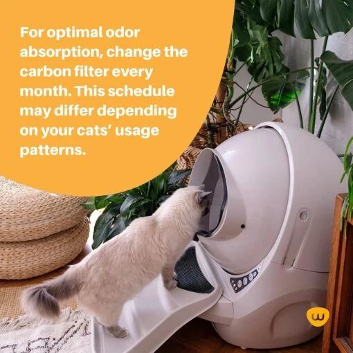 Litter-Robot 3 Cat Litter Box Carbon Filters, 6 Count -Cat Supply Store 535294 PT3. AC SS1800 V1651159029