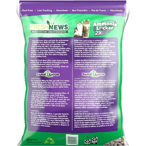 Fresh News Non-Clumping Scented Paper Cat Litter, 25-lb Bag -Cat Supply Store 539206 PT1. AC SS1800 V1652468200