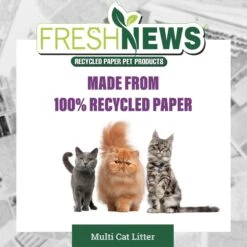 Fresh News Non-Clumping Scented Paper Cat Litter, 25-lb Bag -Cat Supply Store 539206 PT4. AC SS1800 V1667518948