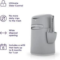 Litter Genie Easy Roll Pail Cat Litter Disposal -Cat Supply Store 573662 PT2. AC SS1800 V1667327469