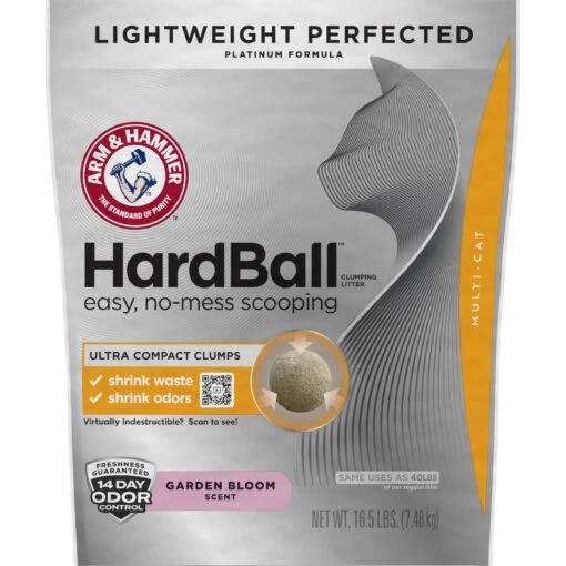 Arm & Hammer Litter Platinum Hardball Garden Bloom Lightweight Easy No-Mess Scooping Clumping Cat Litter -Cat Supply Store 579870 MAIN. AC SS1800 V1663190752