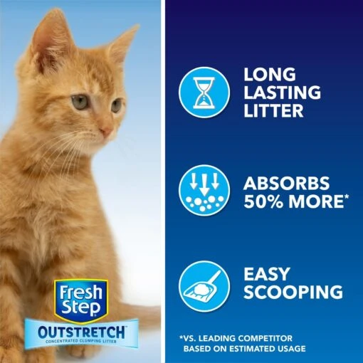 Fresh Step Outstretch Simply Unscented Cat Litter, 26-lb Box -Cat Supply Store 605102 PT2. AC SS1800 V1694465186