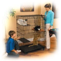 MidWest Collapsible Wire Cat Cage Playpen -Cat Supply Store 60753 PT7. AC SS1800 V1477401166